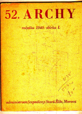 52. Archy ročníku 1940. Sbírka I.