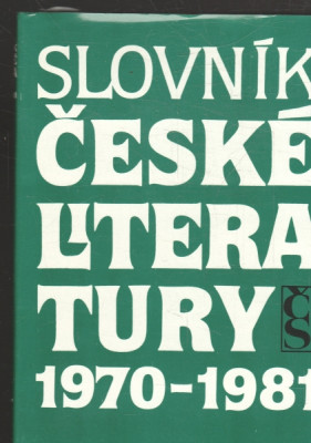 Slovník české literatury 1970-1981