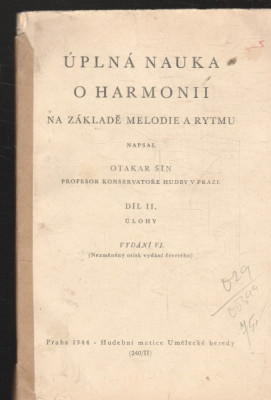 Úplná nauka o harmonii na základě melodie a rytmu - Díl II.: Úlohy