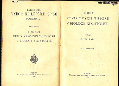 Dějiny vývojových theorií v biologii XIX. Století