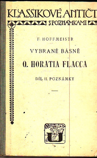 Vybrané básně Q. Horatia Flacca díl II. Poznámky