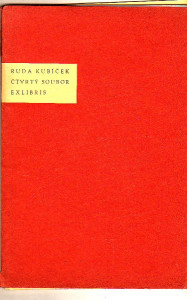 Ruda Kubíček Čtvrtý soubor ex libris - litografie