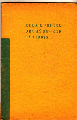 Ruda Kubíček - Druhý soubor ex libris - litografie