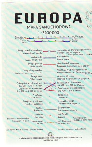 Europa (měřítko 1: 3 000 000)