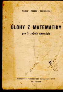 Úlohy z matematiky pre 3. ročník gymnázia