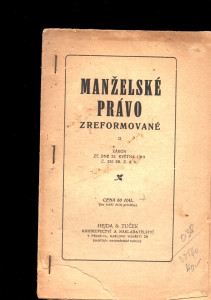 Manželské právo zreformované