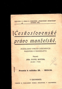 Československé právo manžeské