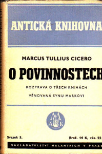 O povinnostech - rozprava o třech knihách věnována synu Markovi