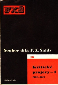 Kritické projevy - 1.( 1892 - 1893)